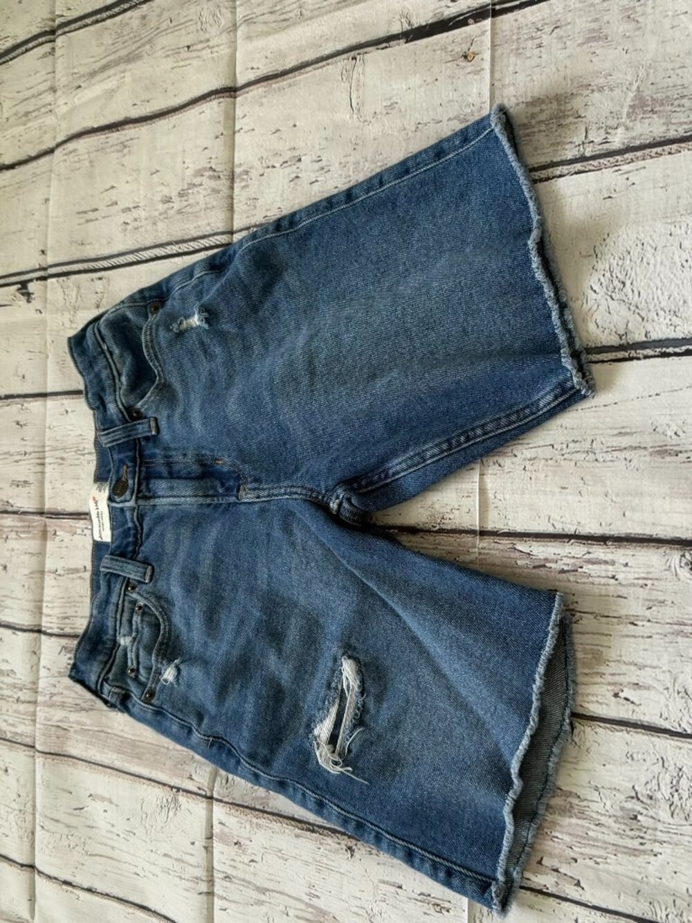 Abercrombie Kids Boy Jean Shorts size 11/12 regular w/adjustable straps